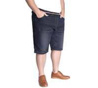 AHMXYG Herren Jeans Shorts Übergröße Kurz Jeanshose Loose Fit Männer Denim Shorts Lässige Jeans Hose Stonewashed (Schwarz, 8XL)