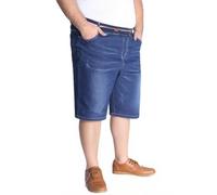 AHMXYG Herren Jeans Shorts Übergröße Kurz Jeanshose Loose Fit Männer Denim Shorts Lässige Jeans Hose Stonewashed (Blau, XXL)