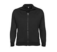 Ahorn Große Größen Stehkragen Sweatjacke schwarz, Größe:8XL