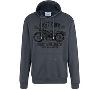 AHORN SPORTSWEAR Übergrößen Kapuzen-Sweatshirt Ghost Rider schwarz Iron Grey 3XL-10XL (DE/NL/SE/PL, Alphanumerisch, 10XL, Große Größen, Regular)