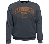 AHORN SPORTSWEAR Übergrößen Sweatshirt Harrisburg orange Iron Grey 8XL