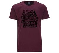 AHORN SPORTSWEAR Übergrößen T-Shirt Kodiak schwarz Maroon red 4XL