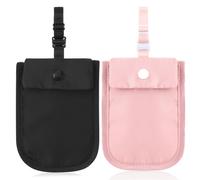 AHQiZFX 2 STK BH Geldbörse,Reise Geldbörse Damen BH,Geheimer BH-Tasche,Brustbeutel mit RFID Schutz,Versteckte Undercover Reise BH Tasche,Anti-Diebstahl BH-Brieftasche,für Passport Kreditkarten Münzen