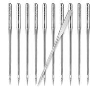 AHQiZFX 50 Stk Nähmaschinennadeln,Universal-Nadeln Größ 100/16,Nähnadeln Nähmaschine,Reguläre Spitze Overlock Nadeln,Nähmaschinen Nadel Set,für Denim Leder Jersey Stoff,Haushaltsnähmaschine Einsetzbar