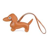 AHQiZFX Dackel-Schlüsselanhänger aus Leder - Tierischer Glücksbringer - Geschenke für Lieblingsmenschen, Frauen und Männer