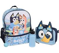 AI ACCESSORY INNOVATIONS 5-teiliges Rucksack-Set, Schultasche für Mädchen und Jungen, 40,6 cm, mit Reißverschlusstasche vorne, Bluey, Large, Classic