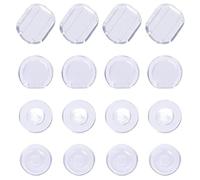 Aibadaliu 100 Stück Ohrringpolster Clip Ohrring Kissen Silikon Ohrring Rücken für Ohrclip 4 Formen Klar
