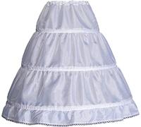 Aibaowedding Reifrock Mädchen Petticoat 3 Creolen Petticoat Reifrock Full Slip Blumenmädchen Krinoline Crinoline für Mädchen(Weiß,12-13 Jahre)