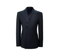 AIBUYTA Herren-Anzugjacke, schmale Passform, Blazer für Herren, Business-Anzug, Blazer, leicht, lässig, Sport, Mäntel für den täglichen Sommer, Hochzeit, Tiefes Blau, XX-Large