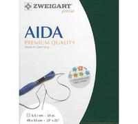 AIDA Precut 14 ct. Stern-Aida 3706 Farbe 647 dunkelgrün, Handarbeitsstoff für Kreuzstich 48x53 cm
