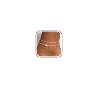Aidenn Buchstaben Fußkettchen für Damen Silber 925 Fussketten Für Frauen Wasserfester Personalisierte Layered Zirkonia Fußkette Fusskette Fußschmuck Geschenke für Mädchen