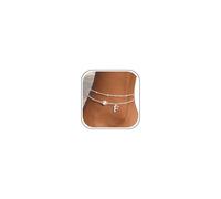 Aidenn Buchstaben Fußkettchen für Damen Silber 925 Fussketten Für Frauen Wasserfester Personalisierte Layered Zirkonia Fußkette Fusskette Fußschmuck Geschenke für Mädchen