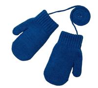 AIDIER Kinder Winter Handschuhe Fäustlinge 1-4 Jahre Jungen Mädchen Warme Gestrickte Fäustlinge mit Schnur Kleinkind Einfarbige Strickhandschuh Hang Neck Fausthandschuhe Halshandschuhe für Outdoor