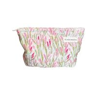 Aieino Große Make-up-Tasche aus Kordsamt, Vintage-Kulturbeutel, Reise-Kosmetiktasche, weicher Reißverschluss, Make-up-Tasche, Organizer, Aufbewahrung für Damen und Mädchen (26 cm x 19 cm), rose,