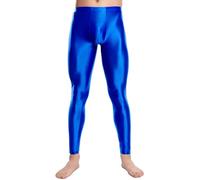 AIEOE Herren Glossy Hose Enge Shiny Leggings Nylon Öl Glänzend Strumpfhosen Sport Tights Hose Dünn Transparente Unterhose Pants XL
