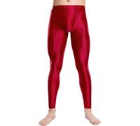 AIEOE Herren Glossy Hose Enge Shiny Leggings Nylon Öl Glänzend Strumpfhosen Sport Tights Hose Dünn Transparente Unterhose Pants XL