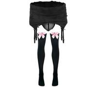 AIEOE Herren Sissy Dessous Männer Unterwäsche Set Lingeire Spitzen Slip Mesh Strings Tanga Crossdresser Höschen Lange Strümpfe 2tlg