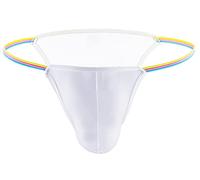 AIEOE Herren Slips EIS Seide String Tanga T-Back Sexy Mini Slip Ultra Dünn Männer Thongs Briefs Sommer Atmungsaktiv Unterhose Niedrige Taille Unterwäsche - M