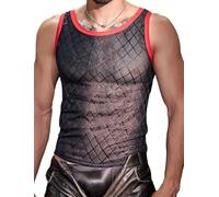 AIEOE Herren Ultraleicht Unterhemd Ärmellos Mesh Weste Shirt Figurbetont Dünne Hemd Clubwear Vest