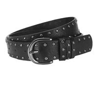 AIEOE Western Cowgirl Hip Hop Rock Nietengürtel Damen Männer Mode Nieten Punk PU Ledergürtel 3.3 * 107cm Schwarz