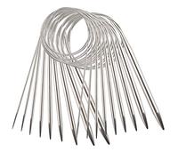 AIEX 9 Stück Rundstricknadeln aus Edelstahl, Verschiedene Größen, Häkelnadeln, Stricknadeln, Garnnadeln für Webprojekte - 2,5 mm / 3,5 mm / 4,5 mm / 5,5 mm / 6 mm / 7 mm / 8 mm / 9 mm / 10 mm