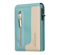AIFILLE Kreditkartenetui Damen mit Münzfach, Slim Card Holder for Women Klein Kartenetui Damen RFID Schutz Leder PU mit 6 Fächer Visitenkartenetui Kartenhalter Kreditkartenhüllen, Hellgrün