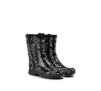 Aigle Damen Alya Print Rain Boot, Chevron, 5.5 UK Wide