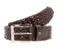 AIGNER, Business Flechtgürtel Leder in mittelbraun, Gürtel für Herren