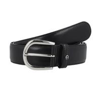 Aigner Gürtel Basic mit S‑Schließe Silber 126371 Schwarz 110 cm