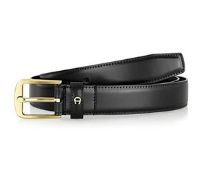 AIGNER Businessgürtel aus Rindsleder (90 cm, 0002 Black)