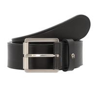 Aigner Gürtel Casual 127339 Leder mit S-Schließe silber Schwarz 95 cm