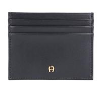 Etienne Aigner Herren Geldbörse Schwarz Kalbsleder Klassisch Metallteile / Emblem vorne, Prägung auf der Rückseite 6 Kreditkartenfächer, 1 Scheinfach B 10 cm x H 8 cm x T 0,5 cm