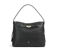 Aigner Farah M Beuteltasche schwarz, genarbtes Leder, Damen