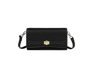 Aigner Farah Wallet, Portemonnaie mit Riemen, Clutch, Schultertasche, Schwarz