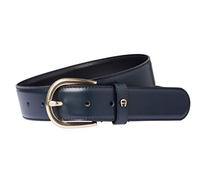 Aigner Gürtel Basic mit S-Schließe gold 126347 blau-95 cm