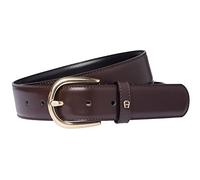 Aigner Gürtel Basic mit S-Schließe gold, 126347 dunkelbraun 80 cm