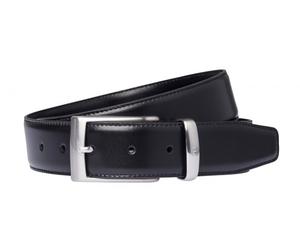 "Aigner Gürtel Basic mit S-Schließe silber 126355, schwarz" 100 cm