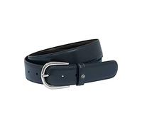 Aigner Gürtel Basic mit S-Schließe silber 126371 blau-90 cm