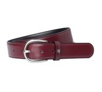 "Aigner Gürtel Basic mit S-Schließe silber 126371 bordeaux" 100 cm