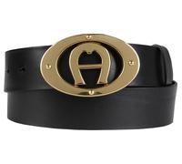 AIGNER Gürtel Herren Glattleder schwarz, 115 CM (37 INCH)
