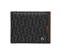 Aigner Icon Cover Geldbörse, Schwarz-Dunkelbraun