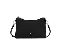 Aigner Ivy Pochette Reißverschlusstasche schwarz mit silbernen Details S
