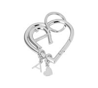 Aigner Logo Schlüsselanhänger Herz mit Karabiner, Gold