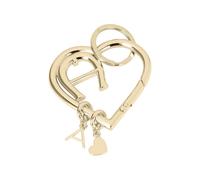 Aigner Logo Schlüsselanhänger Herz mit Karabiner, Silber