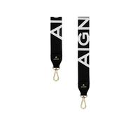 Aigner Logo Schulterriemen Accessoires blau mit Muster M