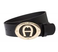 "Aigner Logogürtel Basic Schließe gold 127372, schwarz" 105 cm