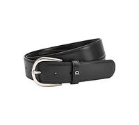 Aigner Men Daily Basis Ledergürtel mit Silberverschluß 3,5 cm 80 black