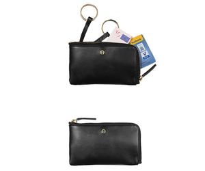 AIGNER Schlüsseletui Herren Leder schwarz, One Size
