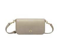 AIGNER Zita Umhängetasche Leder 22 cm grau