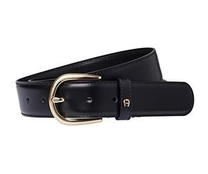 Aigner Uni Daily Basis Ledergürtel mit Goldverschluß 3,5 cm black 115